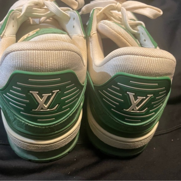 Louis Vuitton White and Green Athletic Shoes - Picture 5 of 8